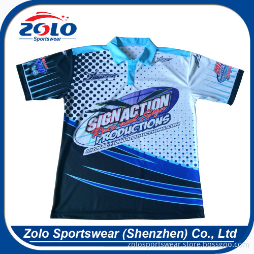 Factory latest style sports wear team mens polo collar striped t shirt